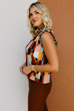 The Elora Mixed Media Watercolor Blouse