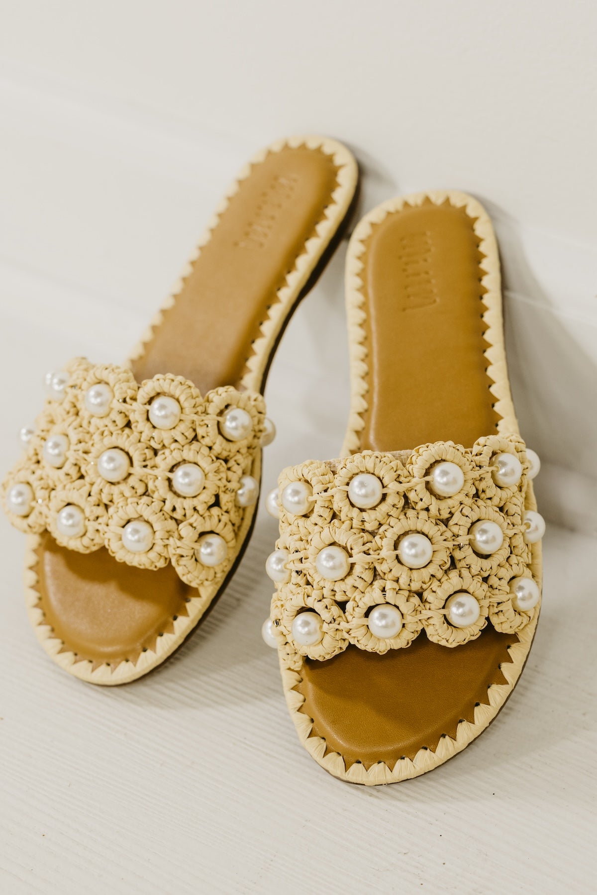 The Zoey Pearl Slide Sandal