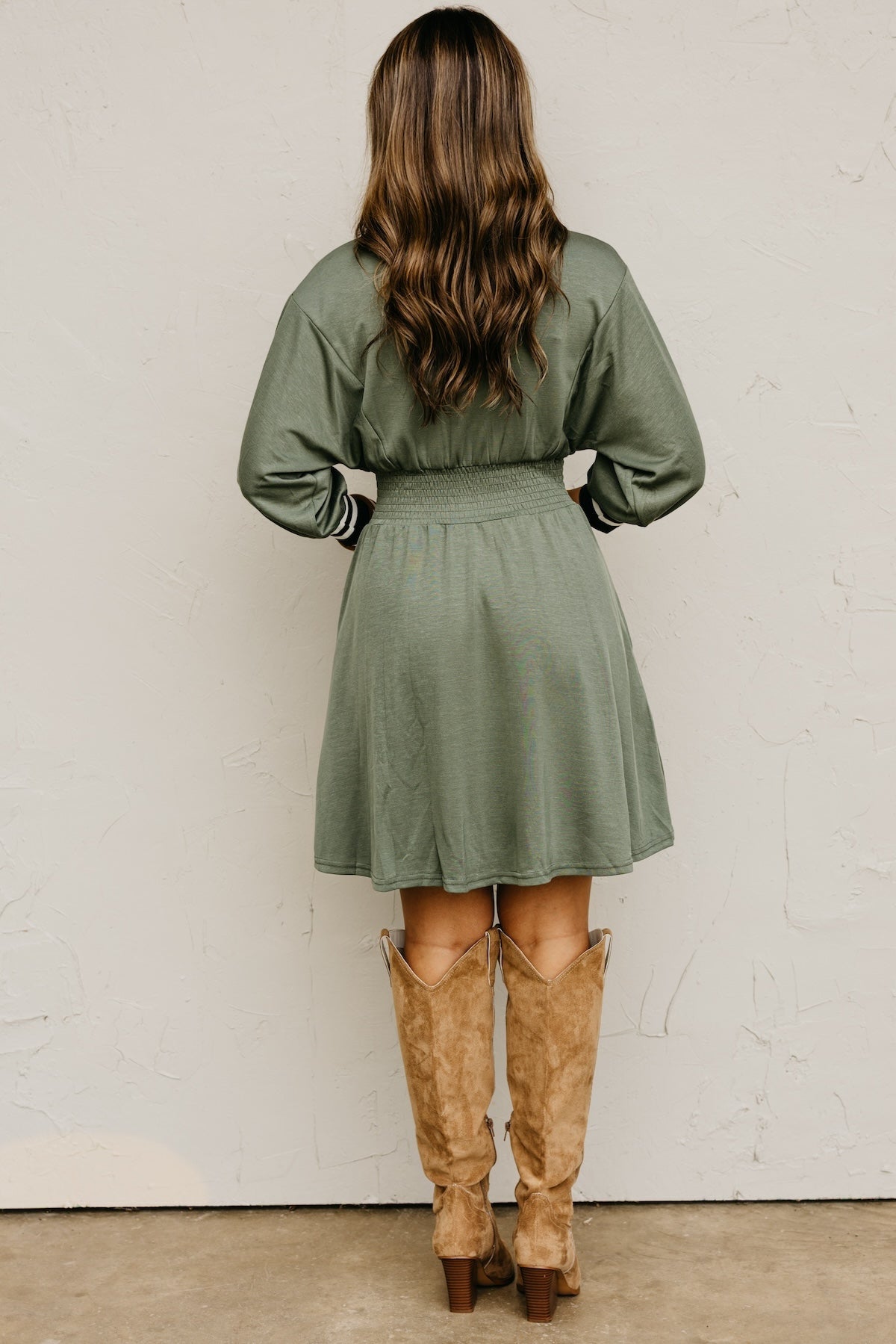 The Vada Zip-Front Knit Mini Dress