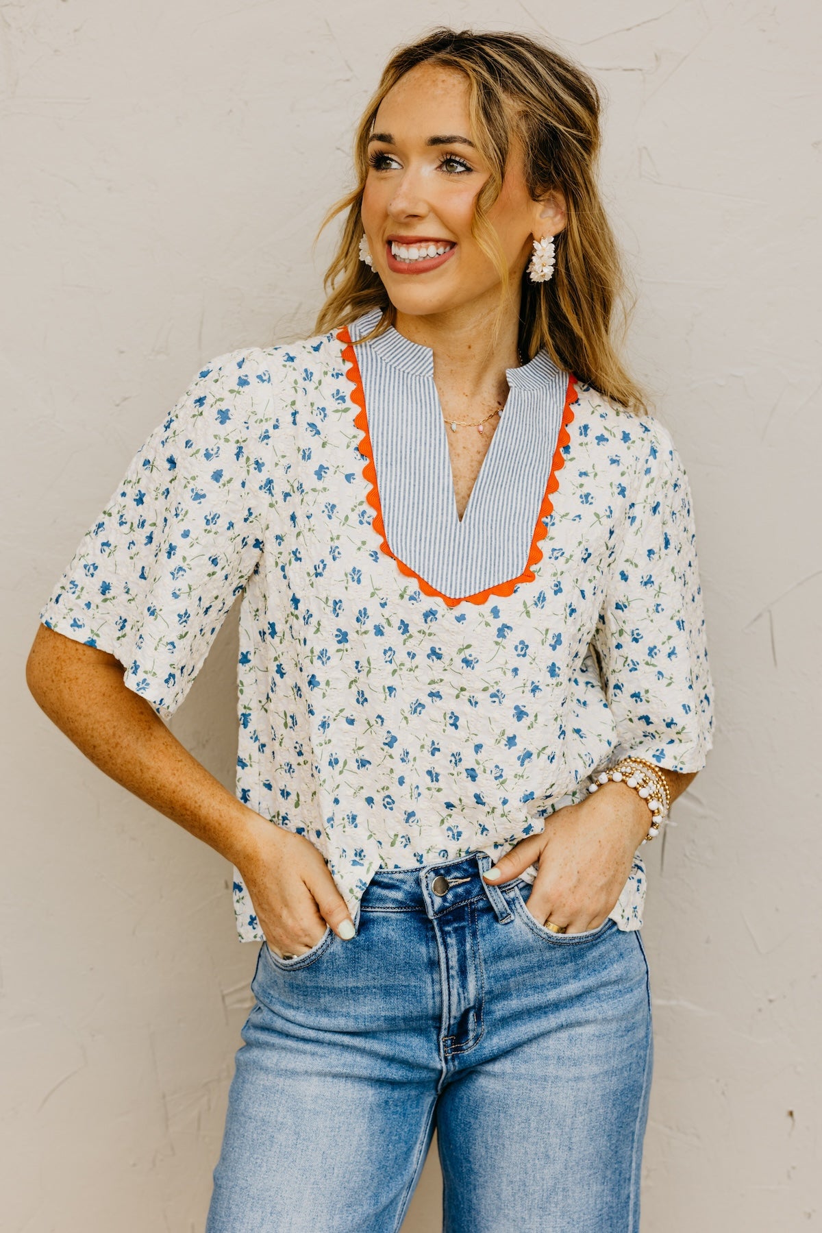 The Curtis Floral Embroidered Top