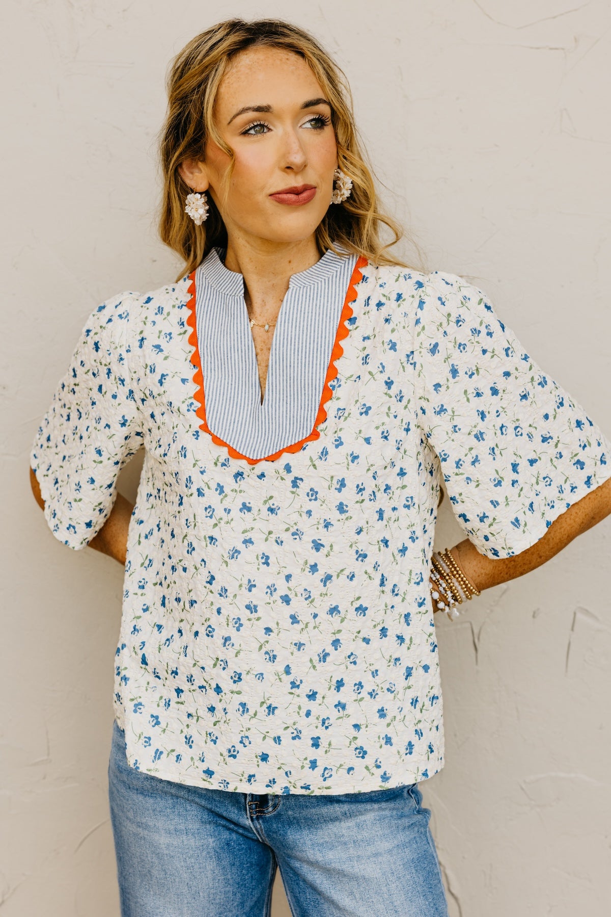 The Curtis Floral Embroidered Top