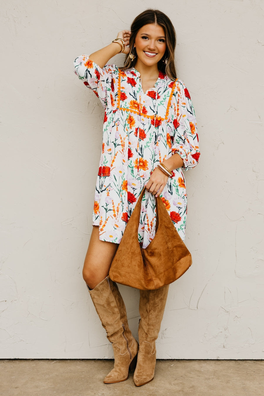 The Matilda Ric Rac Floral Mini Dress