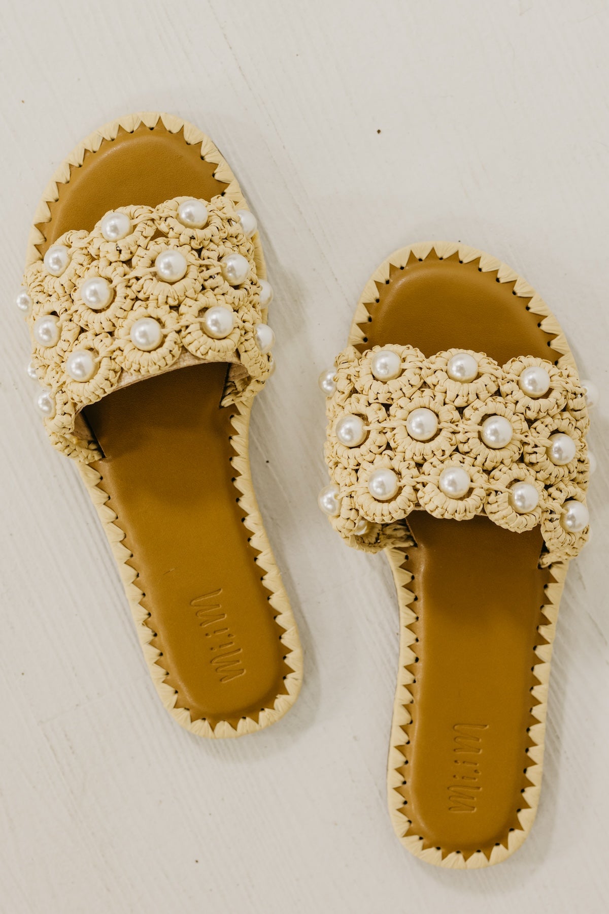 The Zoey Pearl Slide Sandal