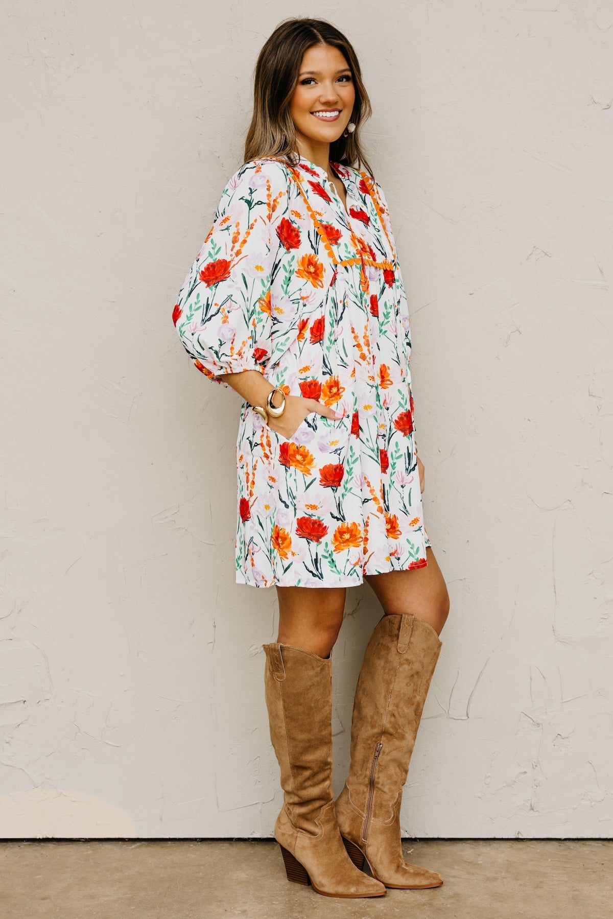 The Matilda Ric Rac Floral Mini Dress