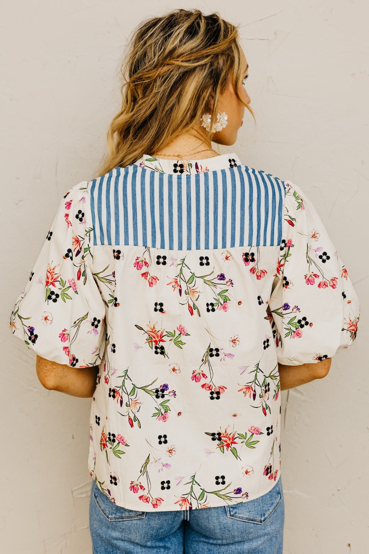 The Callum Floral Tassel Tie Top