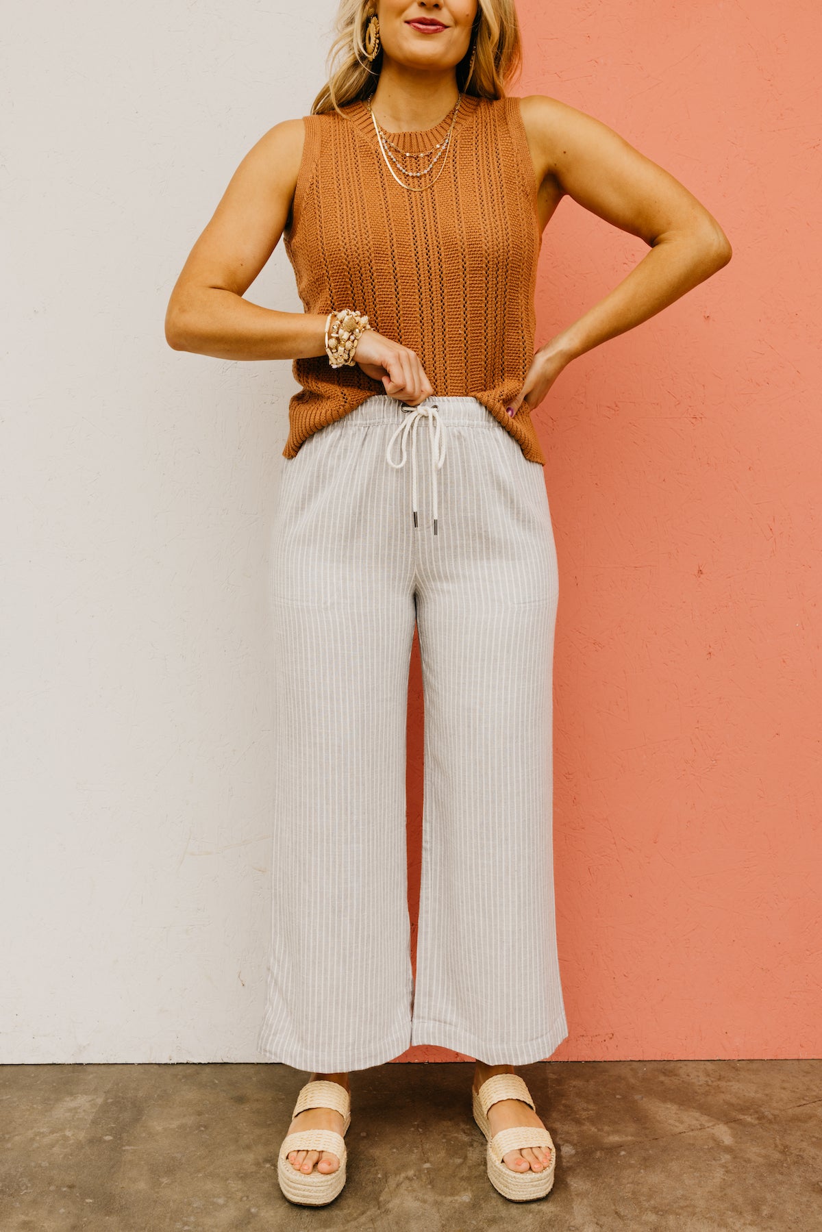 The Albert Pinstripe Linen Pants