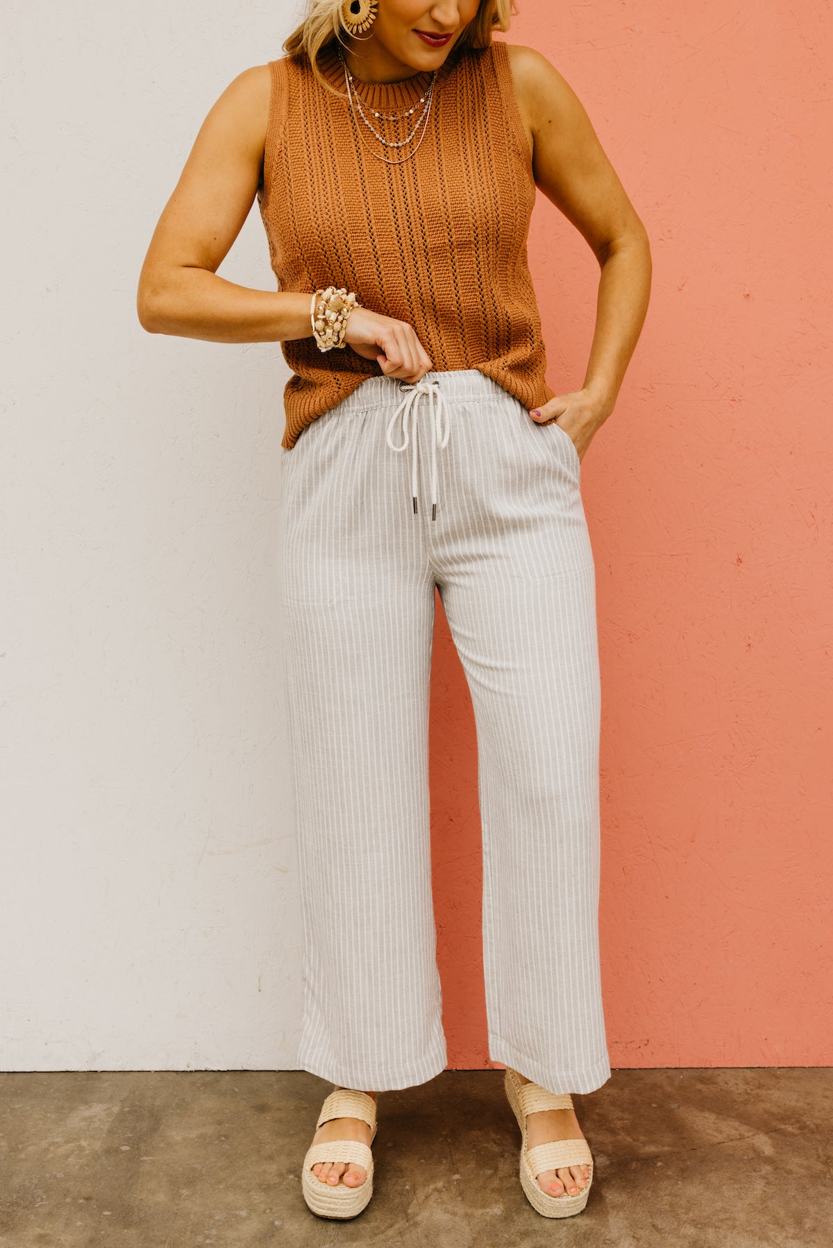 The Albert Pinstripe Linen Pants