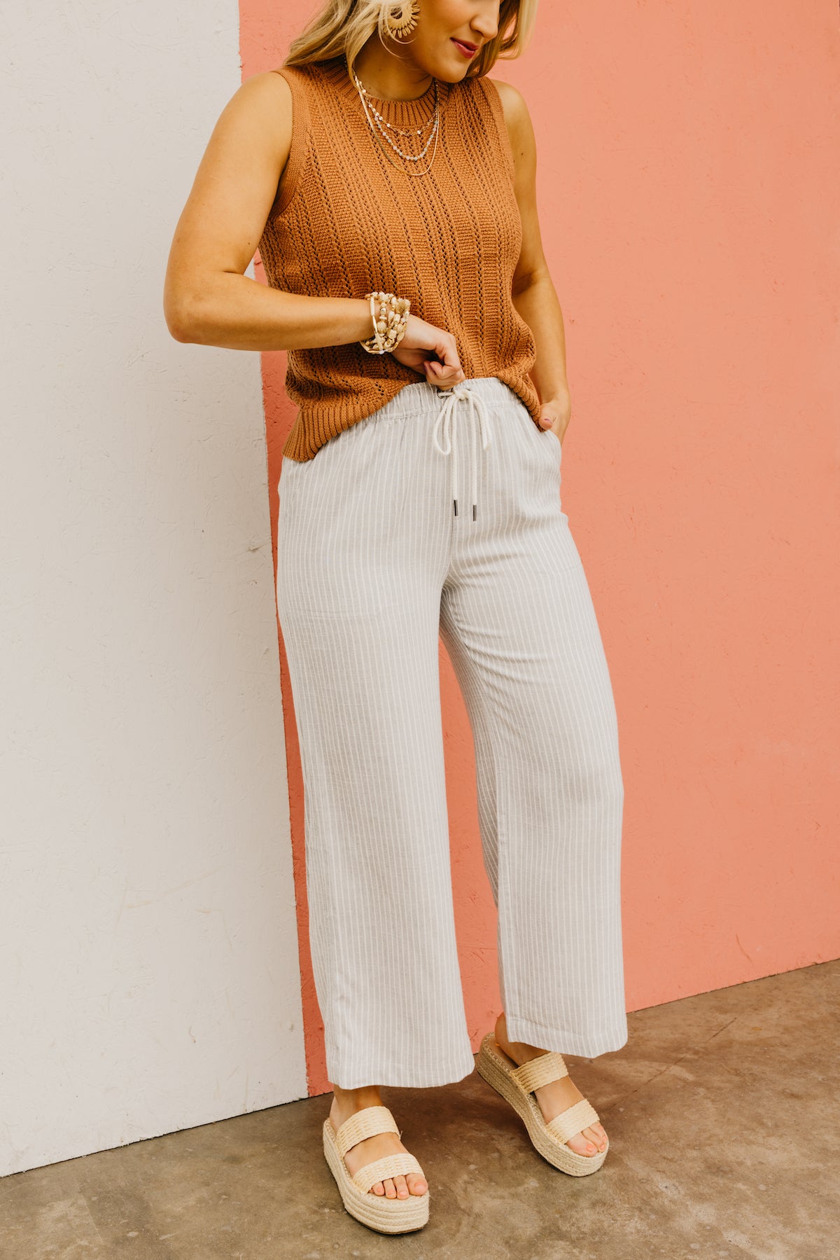 The Albert Pinstripe Linen Pants