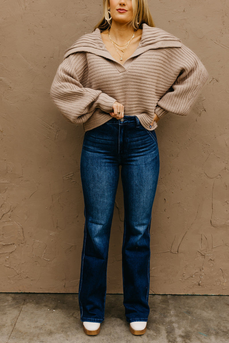 Kan Can Denim | High Rise Wide Flare Jeans - KC9248D