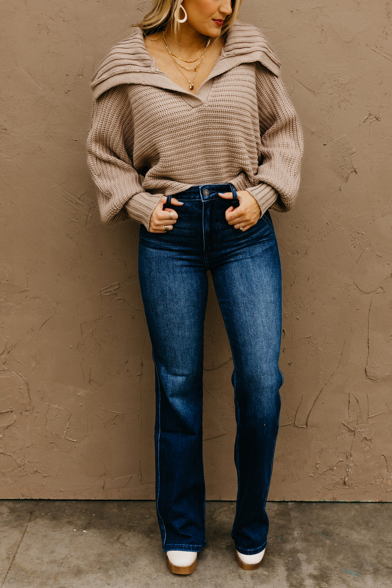 Kan Can Denim | High Rise Wide Flare Jeans - KC9248D