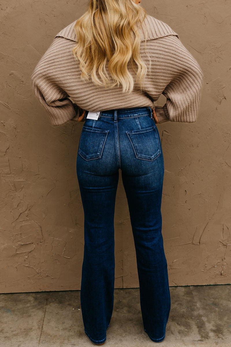 Kan Can Denim | High Rise Wide Flare Jeans - KC9248D