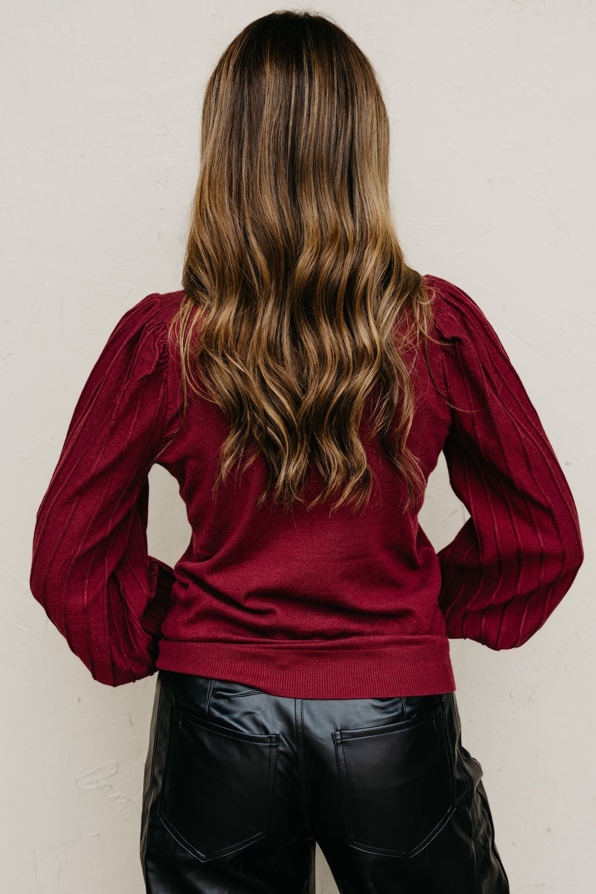 The Aleesia Pleated Puff Sleeve Sweater