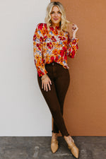 The Pait Long Sleeve Ruffle Woven Top