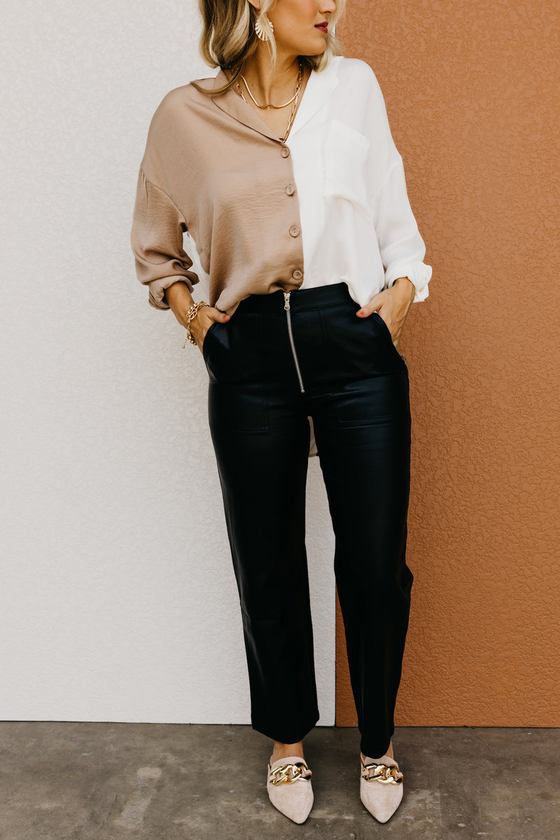 The Adria Faux Leather Pants