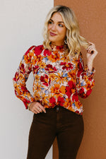 The Pait Long Sleeve Ruffle Woven Top