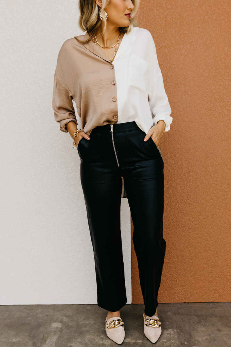 The Adria Faux Leather Pants