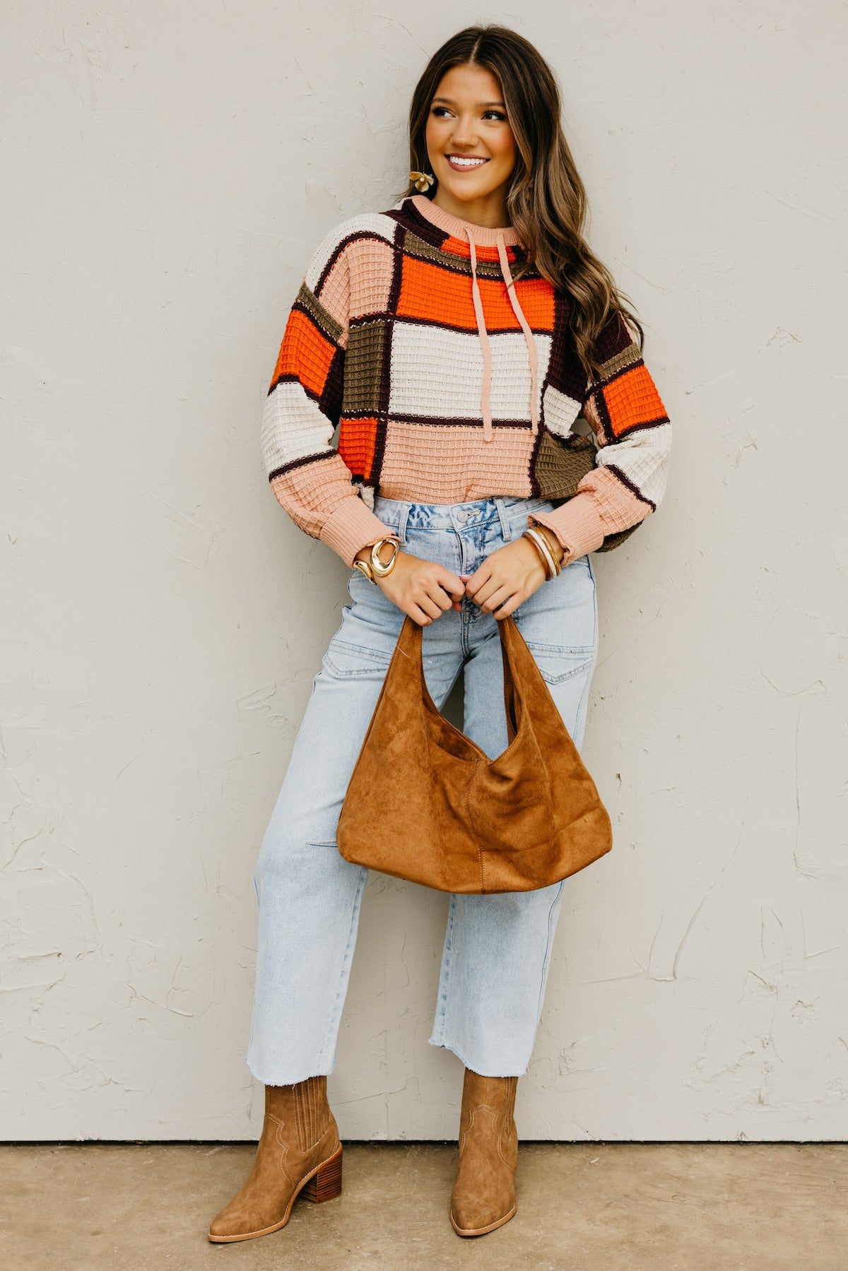 The Hadlee Color Block Drawstring Sweater