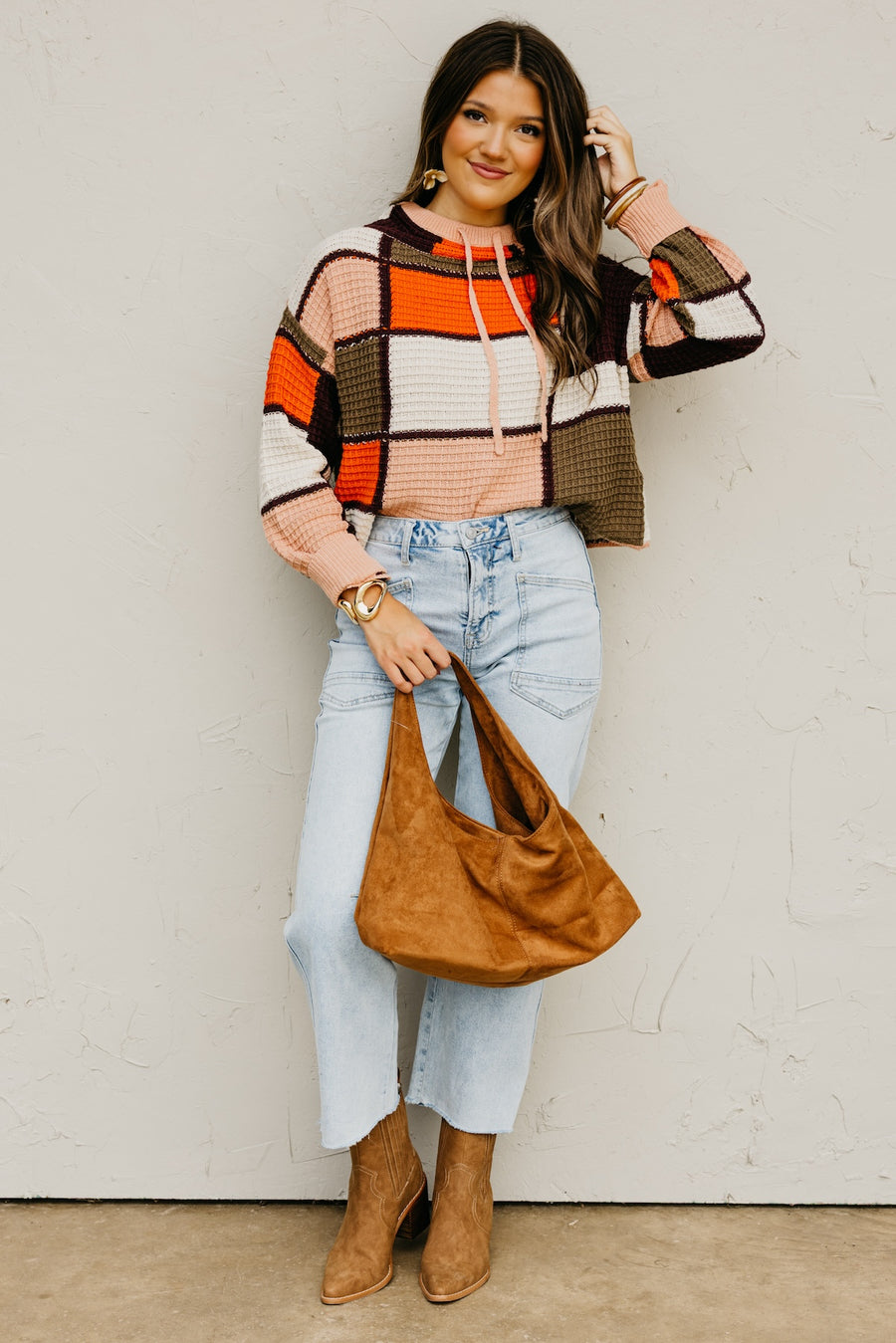 The Hadlee Color Block Drawstring Sweater