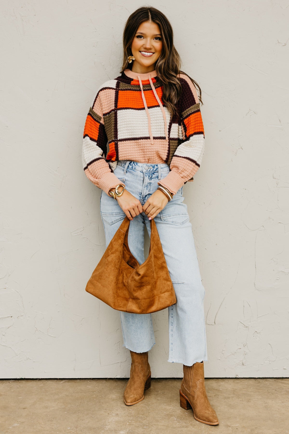 The Hadlee Color Block Drawstring Sweater