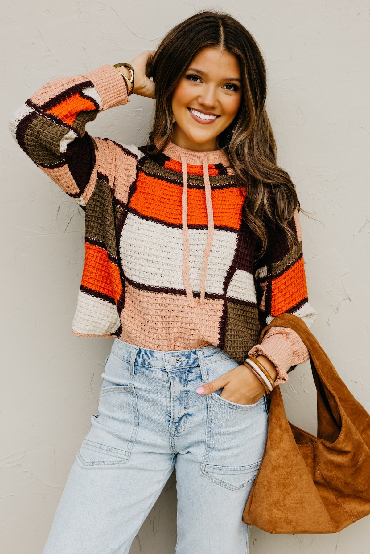The Hadlee Color Block Drawstring Sweater