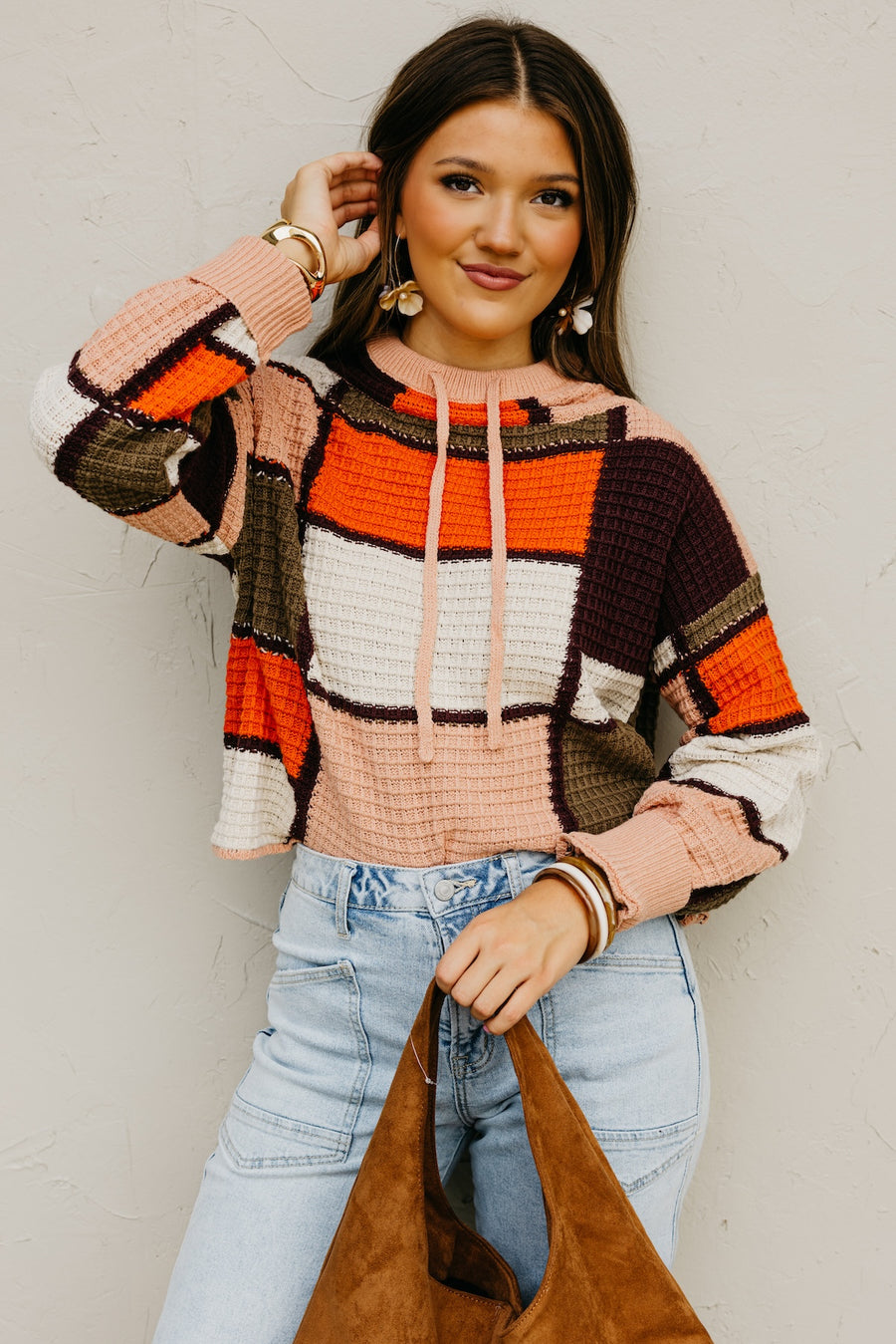 The Hadlee Color Block Drawstring Sweater