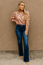 The Elliot Floral Mock Neck Blouse