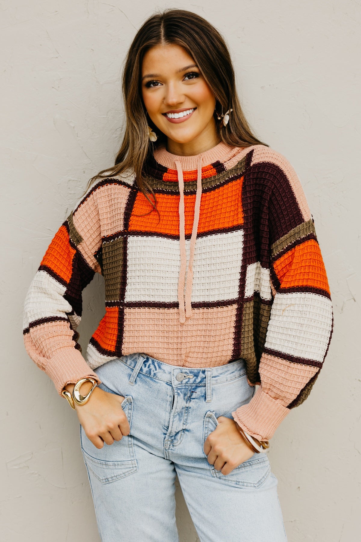 The Hadlee Color Block Drawstring Sweater