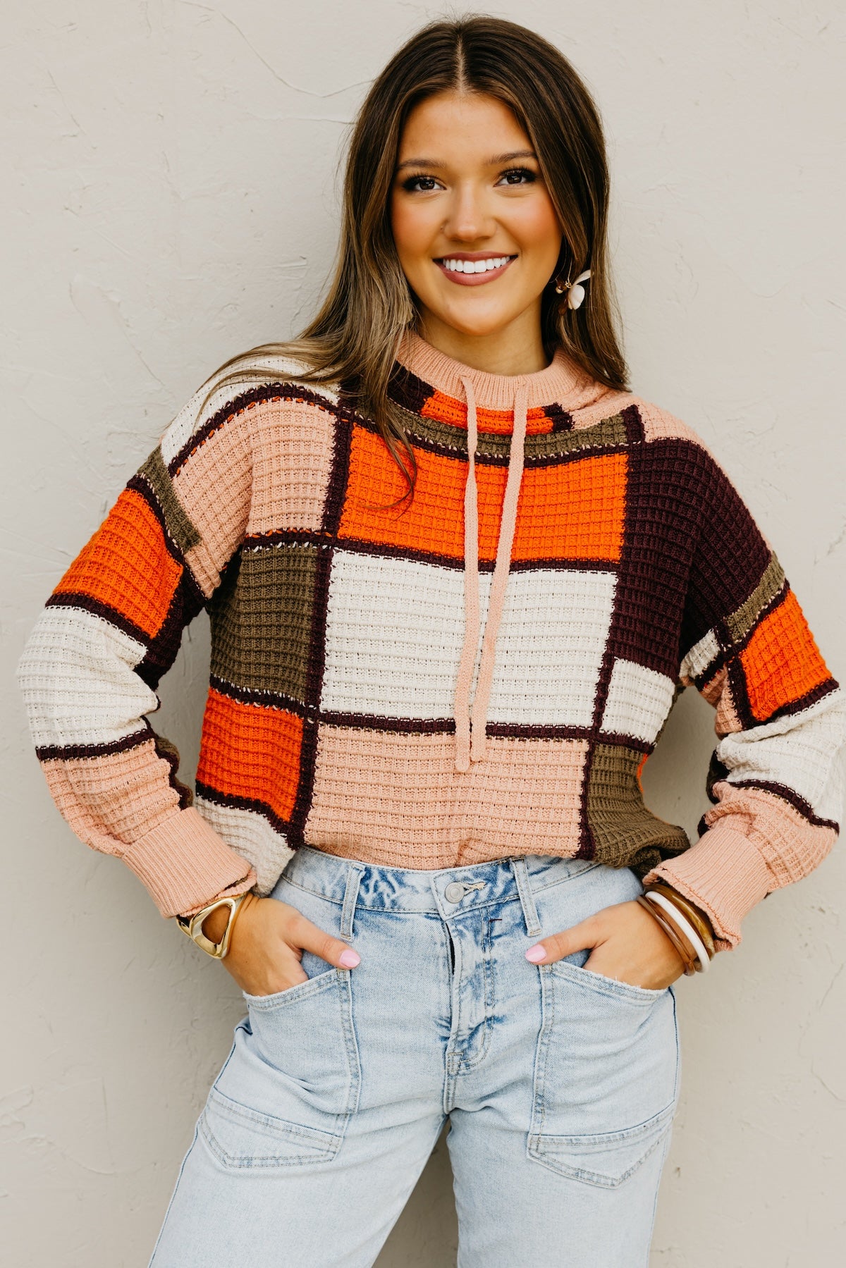 The Hadlee Color Block Drawstring Sweater