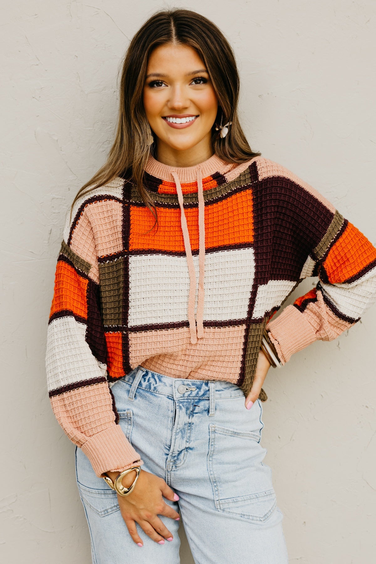 The Hadlee Color Block Drawstring Sweater