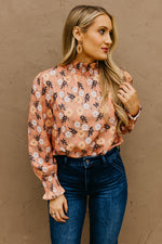 The Elliot Floral Mock Neck Blouse