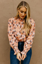 The Elliot Floral Mock Neck Blouse