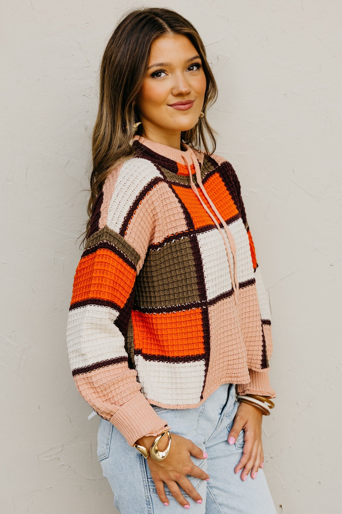 The Hadlee Color Block Drawstring Sweater