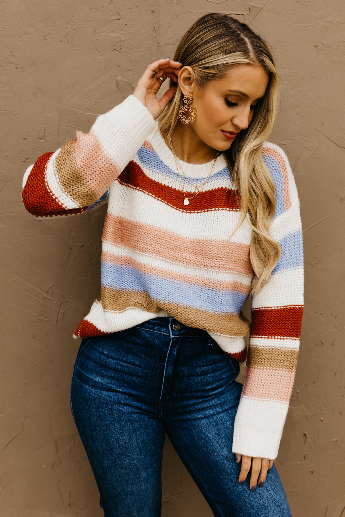 The Dallas Striped Sweater  - FINAL SALE