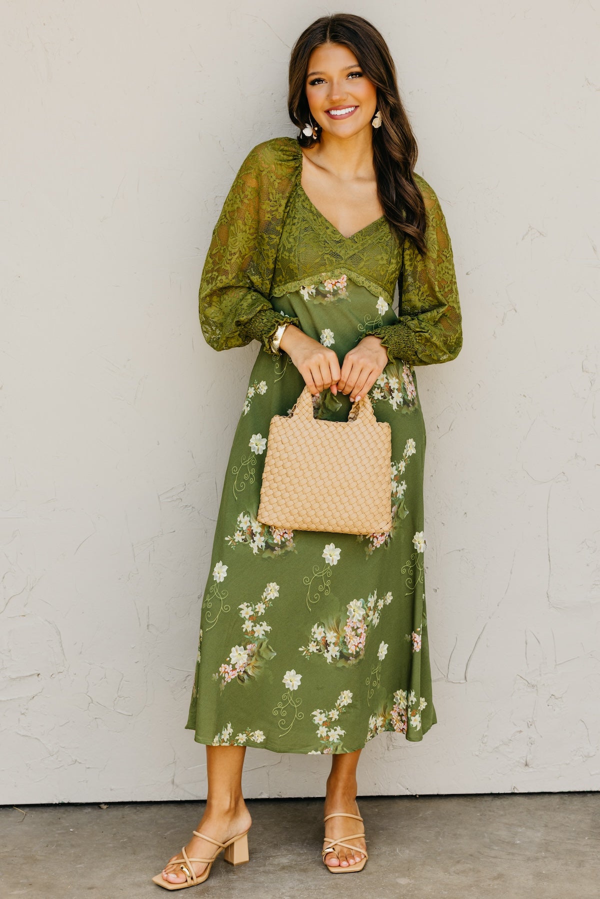 The Kaliyah Lace Floral Maxi Dress