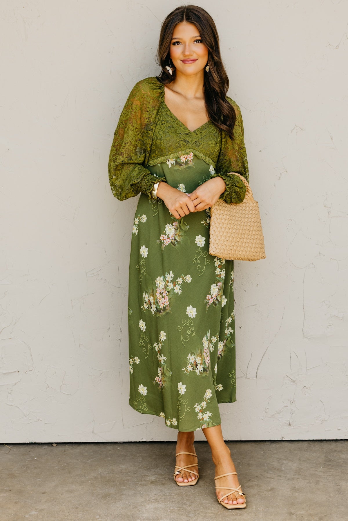 The Kaliyah Lace Floral Maxi Dress