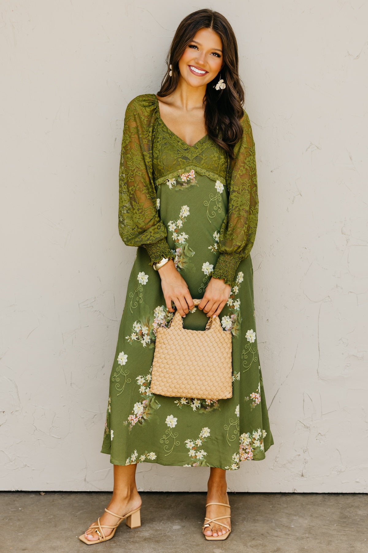 The Kaliyah Lace Floral Maxi Dress