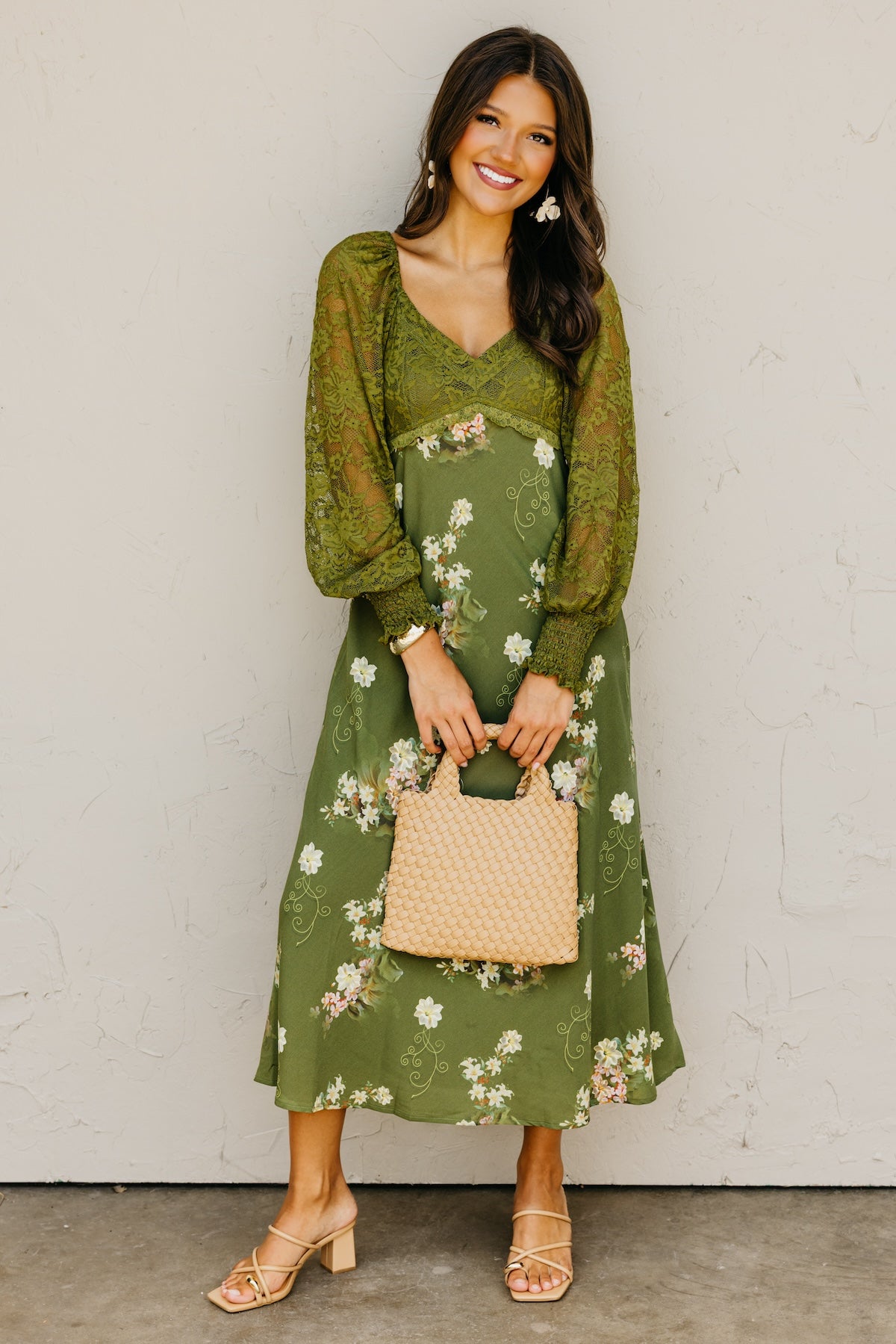 The Kaliyah Lace Floral Maxi Dress