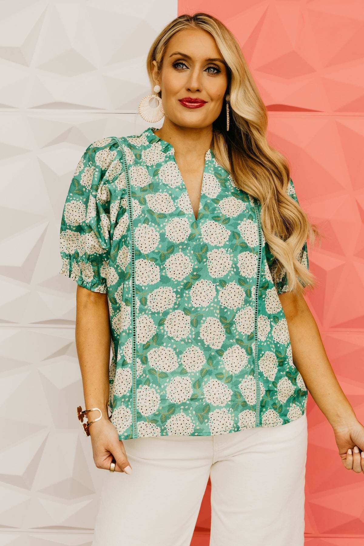 The Beau Floral Striped Woven Top