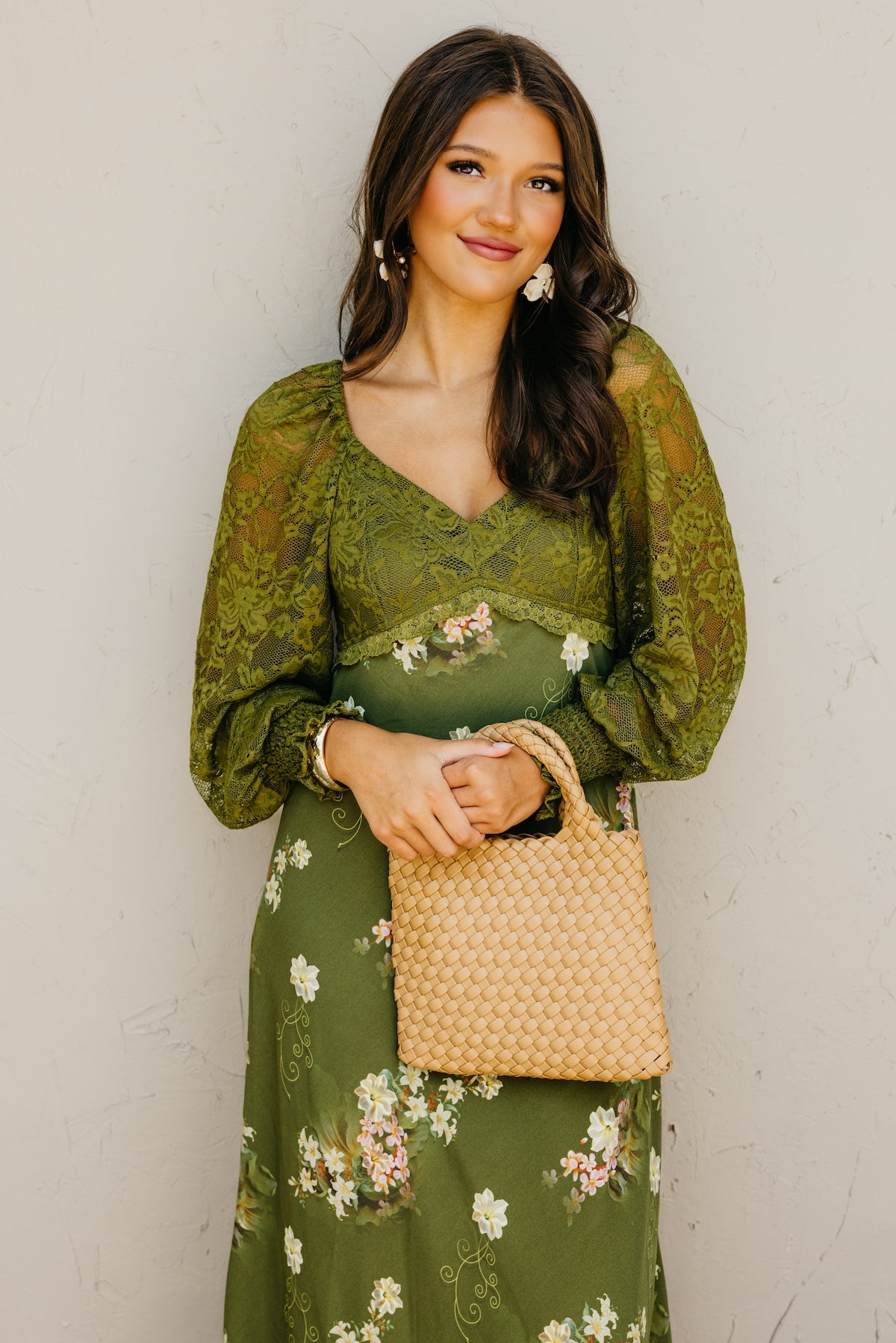 The Kaliyah Lace Floral Maxi Dress