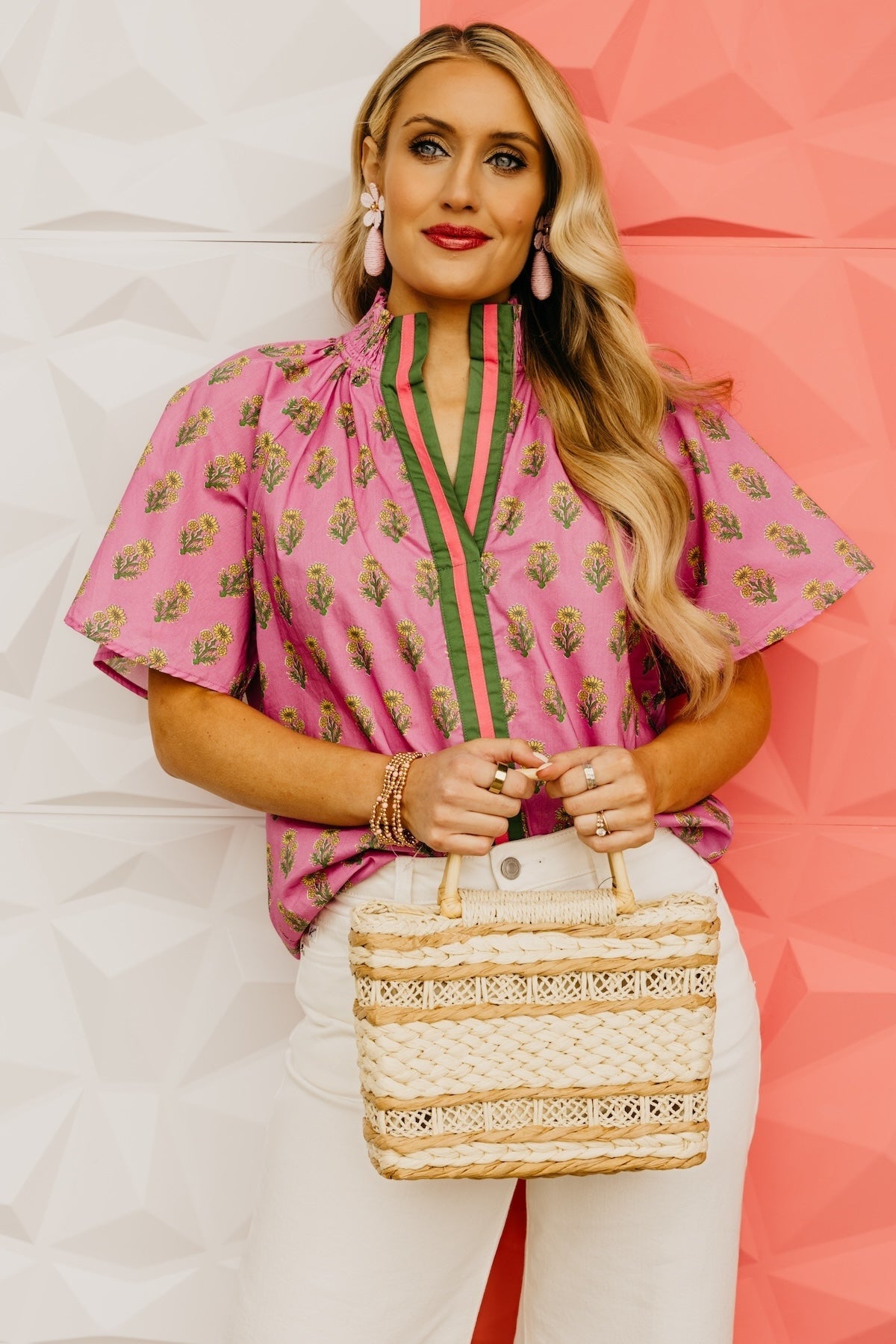 The Georgia Floral Smock Neck Top