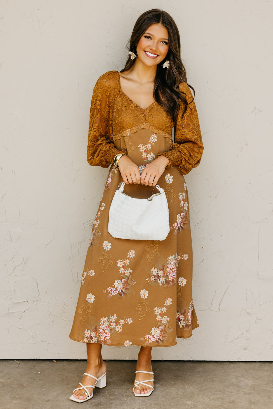 The Kaliyah Lace Floral Maxi Dress