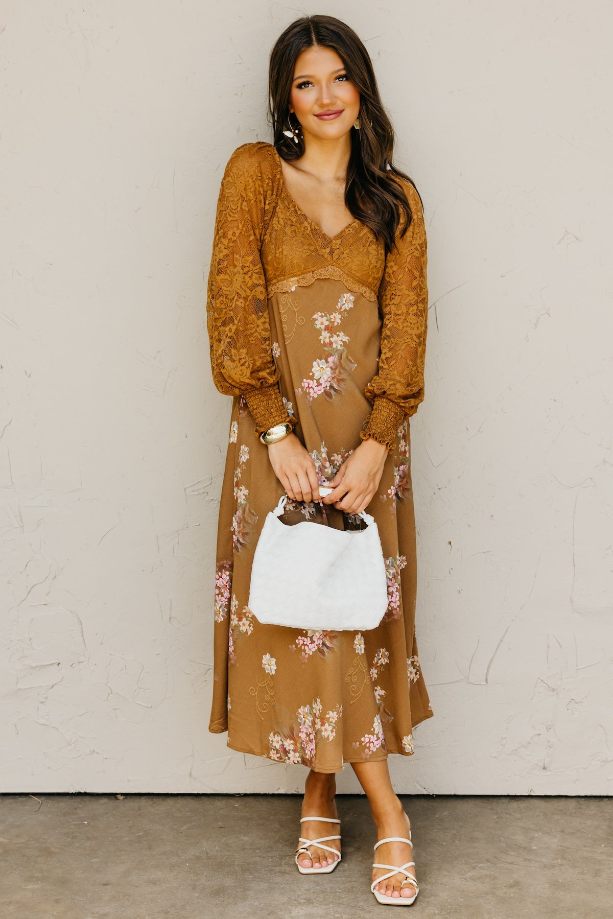 The Kaliyah Lace Floral Maxi Dress
