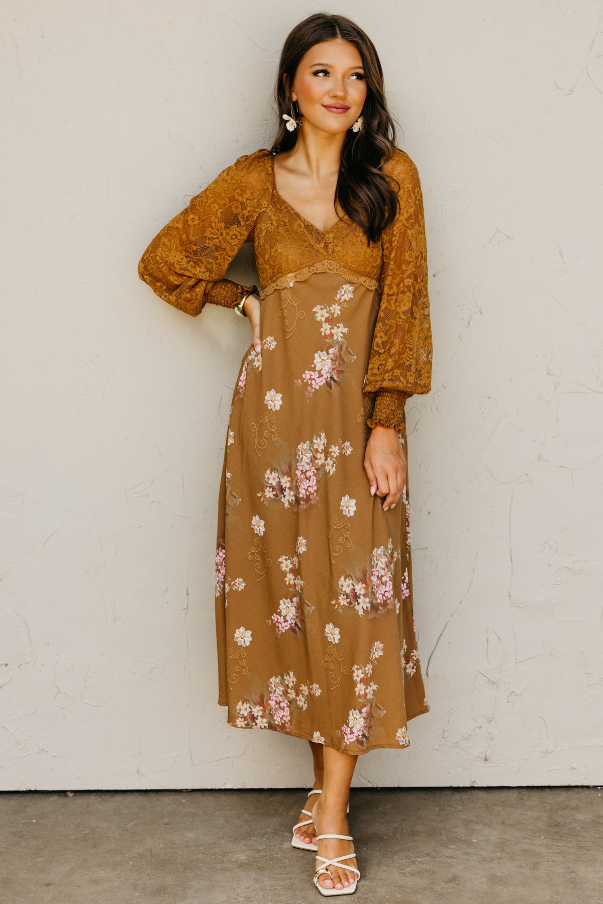 The Kaliyah Lace Floral Maxi Dress