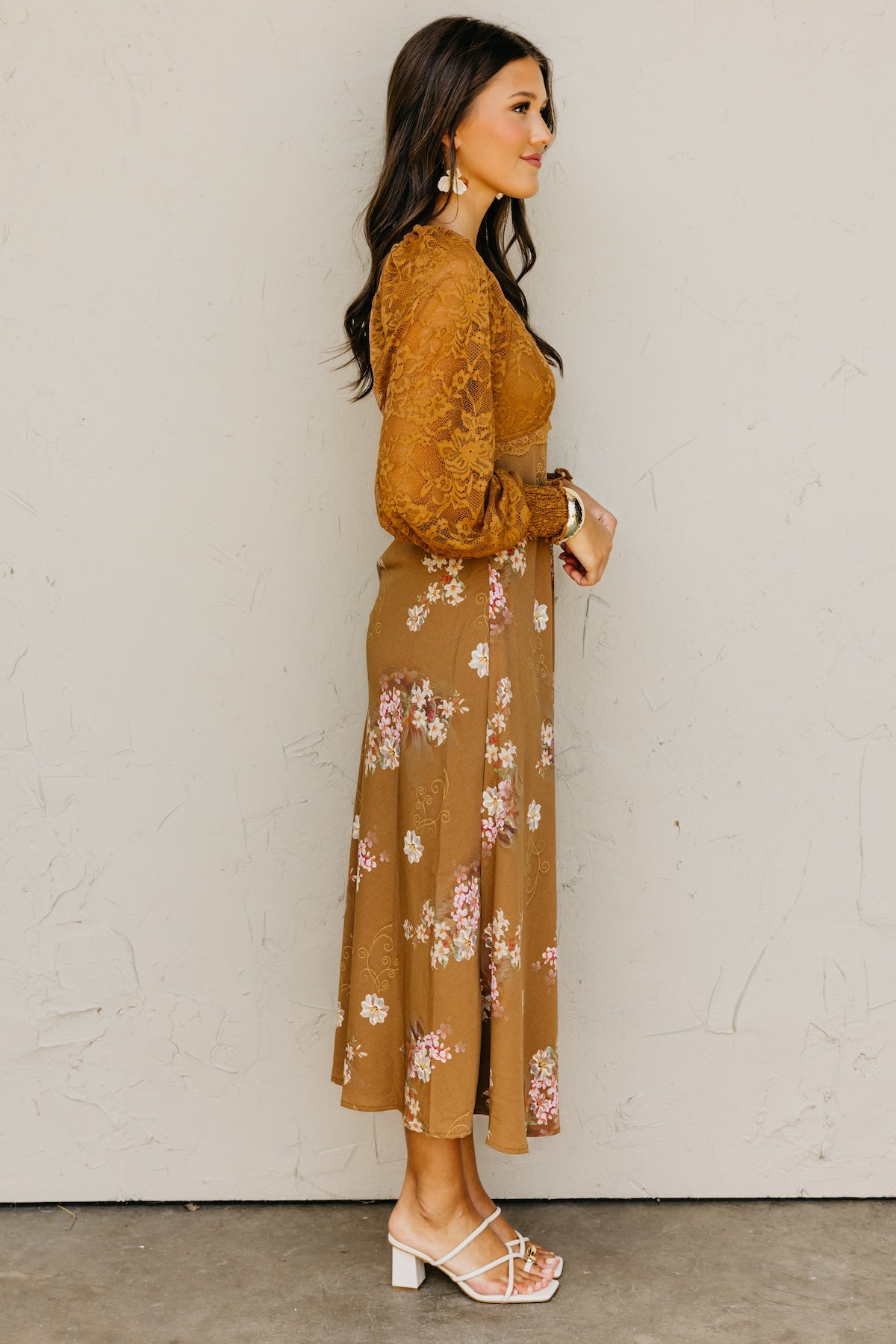 The Kaliyah Lace Floral Maxi Dress