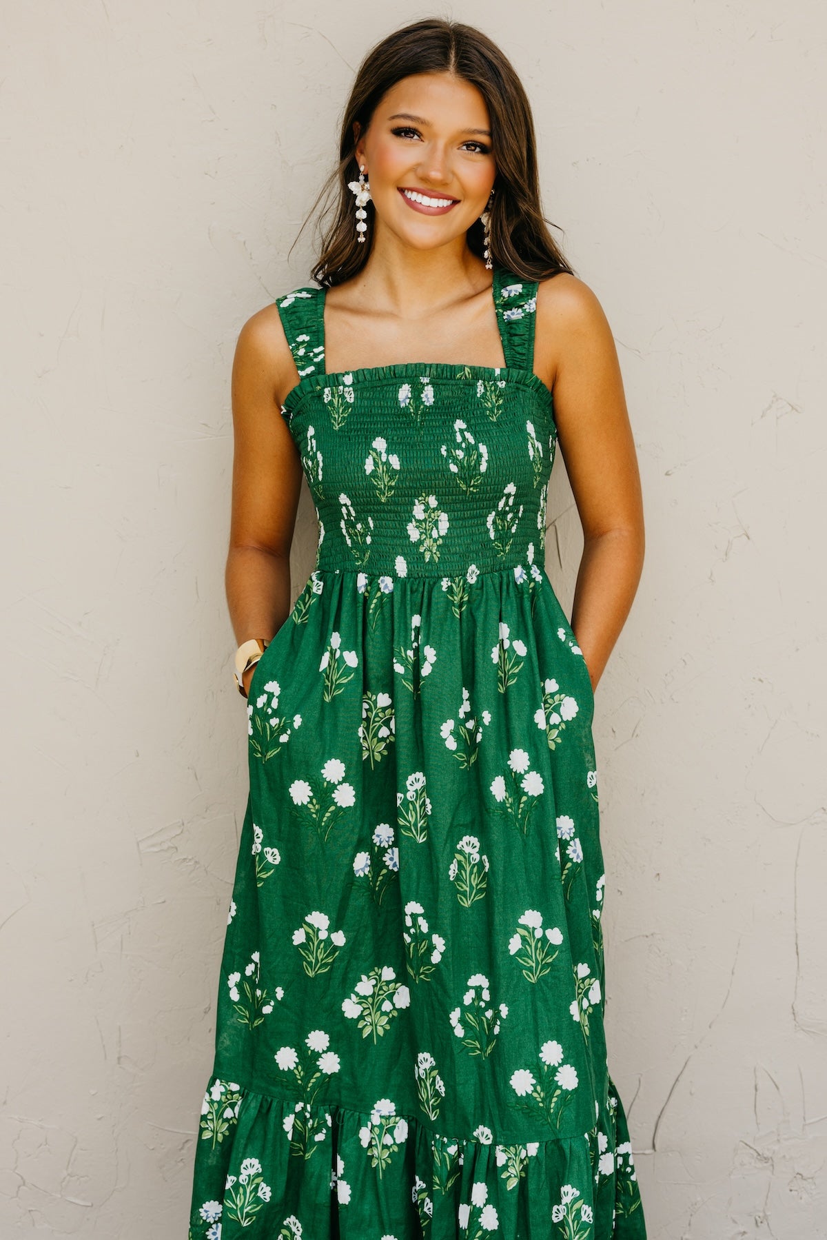 The Kelly Floral Smocked Maxi Dress