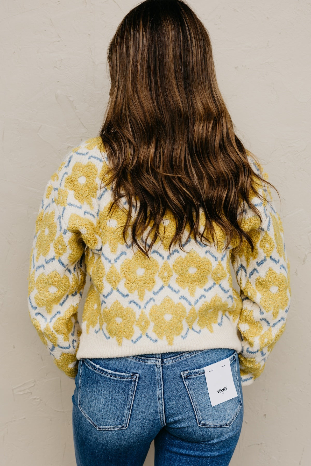 The Baylor Textured Floral Sweater