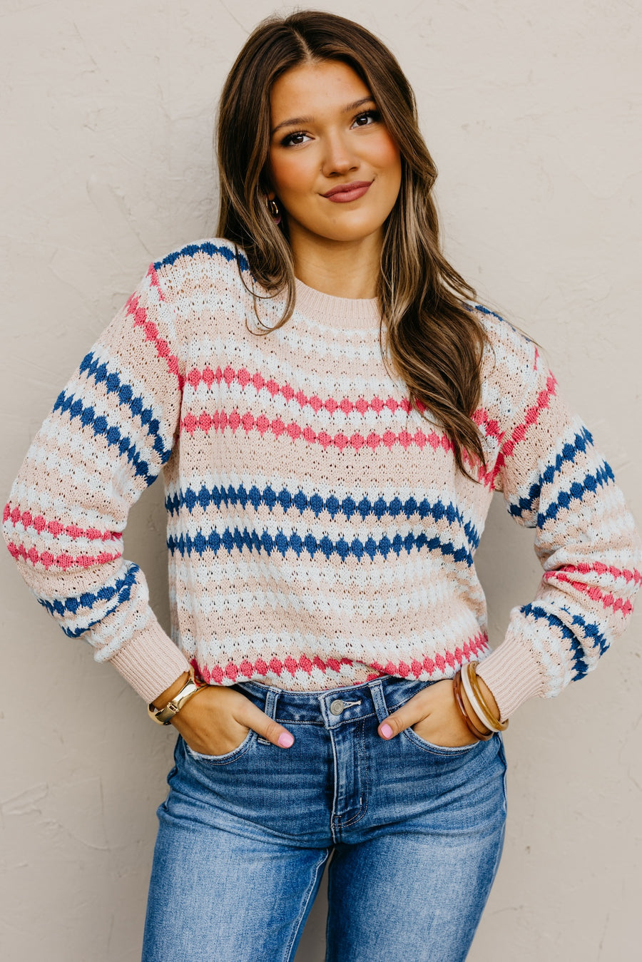 The Lillian Eyelet Knit Sweater