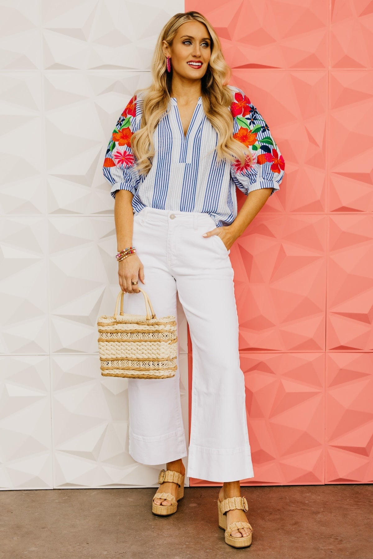 The Remi Striped Puff Sleeve Top
