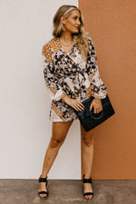 The Chaya Floral Tie Waist Romper