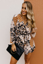 The Chaya Floral Tie Waist Romper